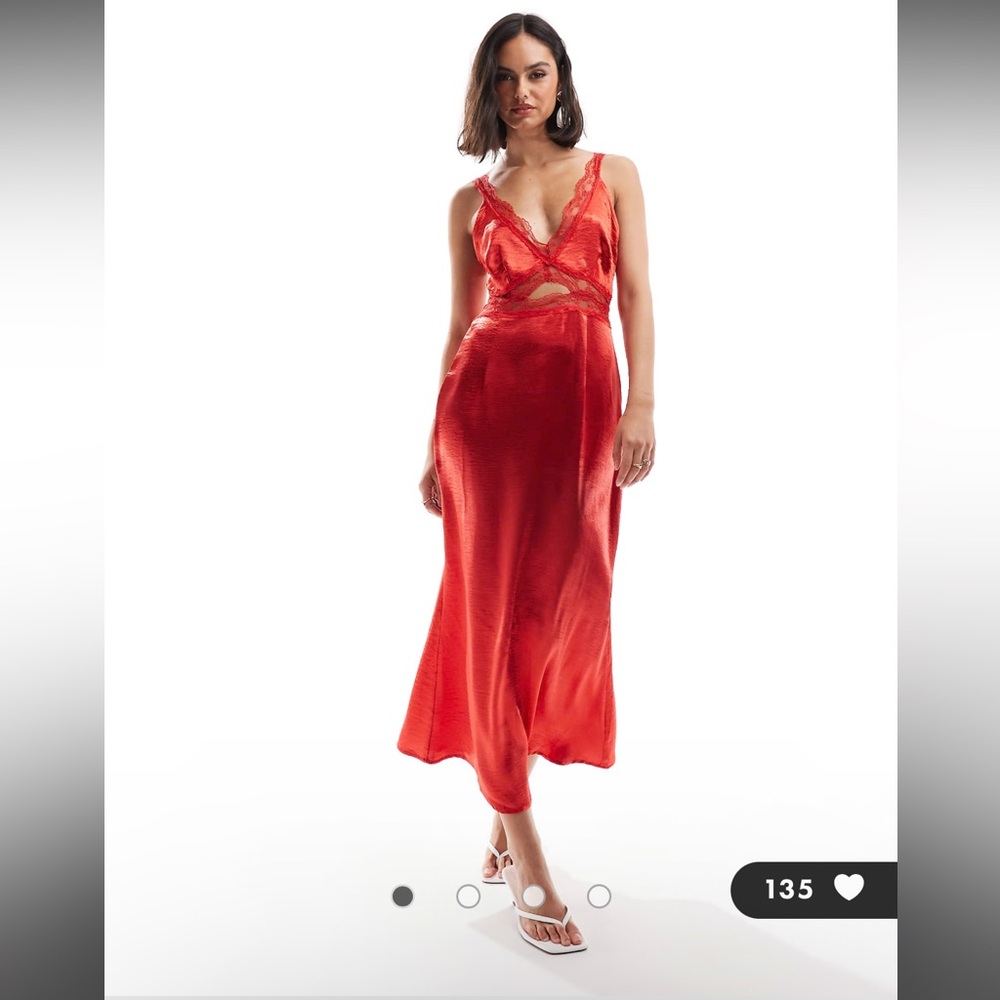NWT, Never fully dressed red slip